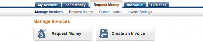 Paypal ofrece 2 servicios de facturación: "Solicitar dinero" y "Crear una factura".